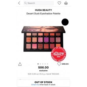 HUDA Beauty eyeshadow palette